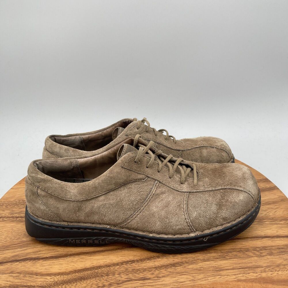 Merrell World Sport Mud Pie Shoes Mens Size 12 Brown Suede Casual Comfort